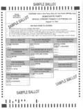 August Primary Sample Ballots